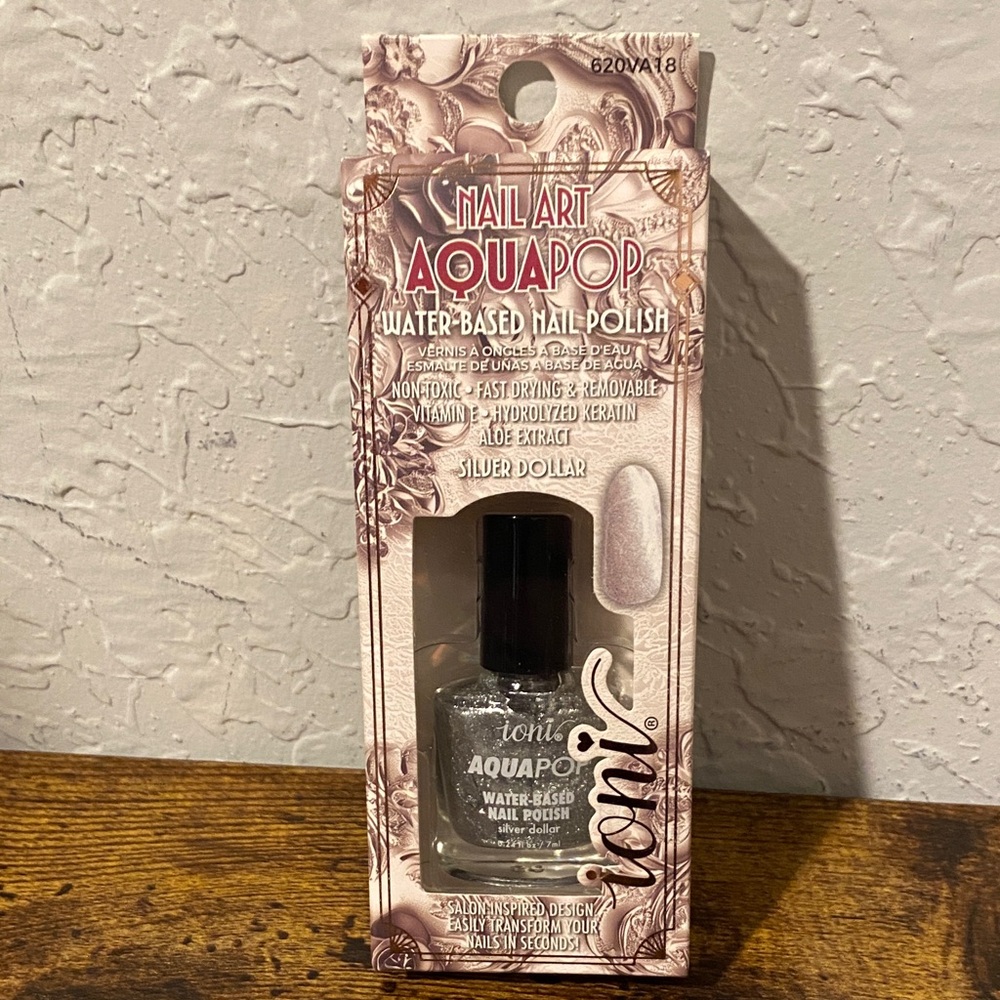 Aquapop Silver Nail Polish